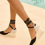 Manebi - Women's Soft Suede Low Wedge Espadrille