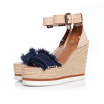 See By Chloe - Women's Raw Edge Trim Espadrille Wedge Sandal