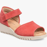 Sofft - Women's Daniella Brushed Italian Leather Peep Toe Wedge Sandals