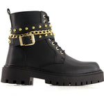 Andrea - Women's Chain Biker Boots