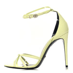 Gucci - Womens Charlotte Nappa Gg Ankle Strap High Heeled Sandals