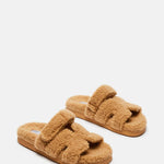Steve Madden - Women's Teddy Mayven Faux Shearling Slide Sandal
