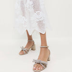 Loeffler Randall - Women's Mikel Heeled Sparkle Bow Sandals