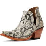 Ariat - Women's Western Leather Distressed Snake Dixon Bootie Boot