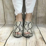 Corkys Footwear - Women's Snake Peep Toe Wedge Sandal