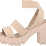 Madden Girl - Women's Lug Sole Ankle Strap Slip On Heeled Sandal