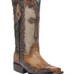 Corral - Women's Jute & Cross Narrow Square-toe Boot