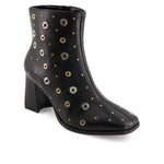Andrea - Women's Medium Heel Riveted Ankle Booties