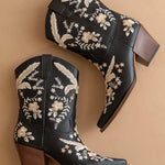 Oasis Society - Women's Bailey Embroidered Cowboy Booties