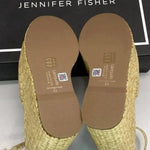 Larroude - Women's Raffia Wedge Sandals