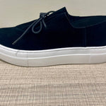 All Black - Women's Gathered Sneak Shoes