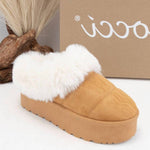 Ccocci - Women's Platform Faux Fur Sandals
