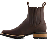 Forastero - Men's Leather Chelsea Boots With Side Zipper
