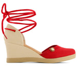 Andrea - Women's Wedge Ankle And Calf Strap Espadrilles