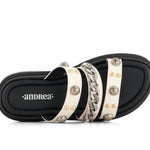 Andrea - Women's Triple Strap Chain Sandals