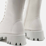 London Rag - Women's Drill Chunky Lace Up Ankle Boots