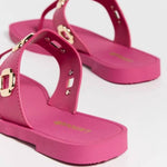 Larroude - Women's Milan Thong Squared Toe Slip-on Sandals