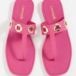 Larroude - Women's Milan Thong Squared Toe Slip-on Sandals