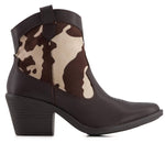 Andrea - Women's Western Cow Pattern Booties