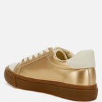 Rag Company - Women's Jumping Jacks Metallic Faux Leather Star Sneakers