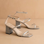 Oasis Society - Women's Giza Glittery Architectural Block Sandals