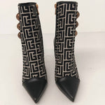 Balmain - Women's Monogram Pointed Ankle Boots