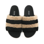 Roam - Women's Fuzzy Stripes Slides