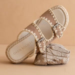 Oasis Society - Women's Eugenia Embroidered Raffia Platform Slide