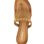 Andrea - Women's Braided Strap And Fringe Sandal