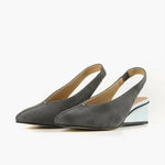 All Black - Women's Square Sling Wedge