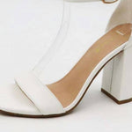 Bamboo - Women's Chunky Heel One Band Ankle Strap Sandals