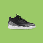 Air Jordan 3 Retro SE (PS) 'Electric Green' - Black/Violet Shock