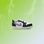 Air Jordan 1 Retro Low OG (TD) - Black/Black Raspberry/Volt TInt