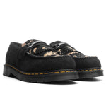 Adrian Snaffle - Black Napped Suede/Beige Contrast Hair On