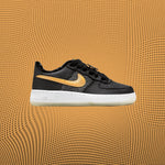 Air Force 1 Low LV8 BG (GS) - Black/Metallic Gold/White