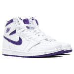 Women's Air Jordan 1 Retro Hi - White/Court Purple