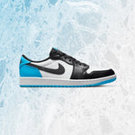 Air Jordan 1 Low OG - White/Dark Powder Blue/Black