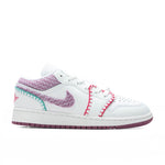 Air Jordan 1 Low SE (GS) - White/Light Bordeaux/Rush Pink