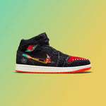 Air Jordan 1 Mid SE "Siempre Familia" - Black/Chile Red