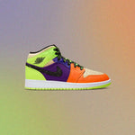 Air Jordan 1 Mid SE (GS) - Volt/Black/Vivid Orange