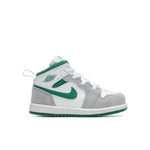 Air Jordan 1 Mid SE (TD) - White/Pine Green/LT Smoke