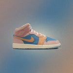 Air Jordan 1 Mid SS (GS) 'Zen' - Aegean Storm/Hemp/Pink Oxford
