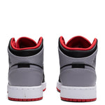 Air Jordan 1 Mid (GS) - Black/Cement Grey/Fire Red