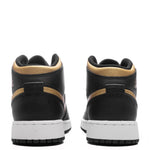 Air Jordan 1 Mid (GS) - Black/Metallic Gold/White