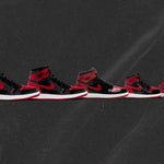 Air Jordan 1 Infant 'Patent Bred' - Black/Varsity Red