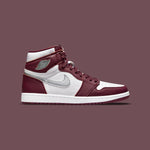 Air Jordan 1 Retro High OG - Bordeaux/Metallic Silver/White