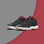 Air Jordan 11 Retro Low IE 'Bred' - Black/True Red/Multi
