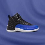 Women's Air Jordan 12 Retro - Black/Hyper Royal/Metallic Silver