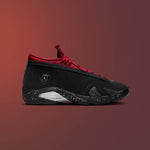 Women's Air Jordan 14 Retro Low 'Red Lipstick' - Black/Gym Red/Metallic Silver