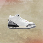Air Jordan 3 Retro (GS) White Cement Reimagined - Summit White/Fire Red